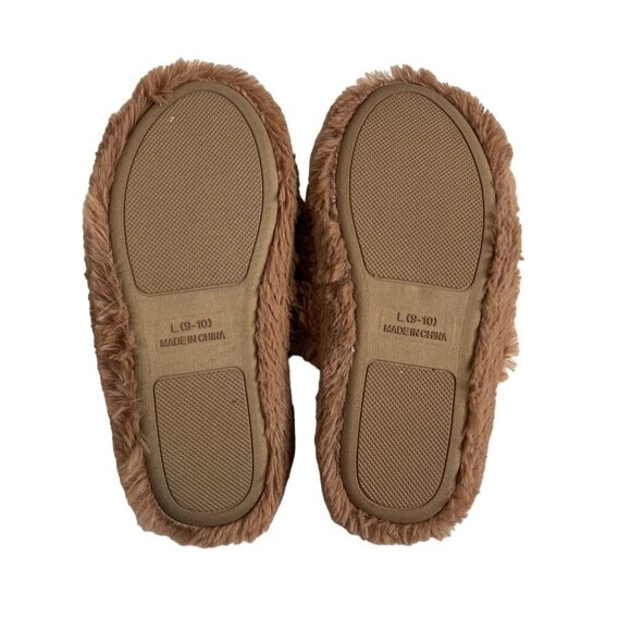 BP Women's Brown Faux Fur Slippers Sz 9-10 - NWOB - Picture 7 of 9